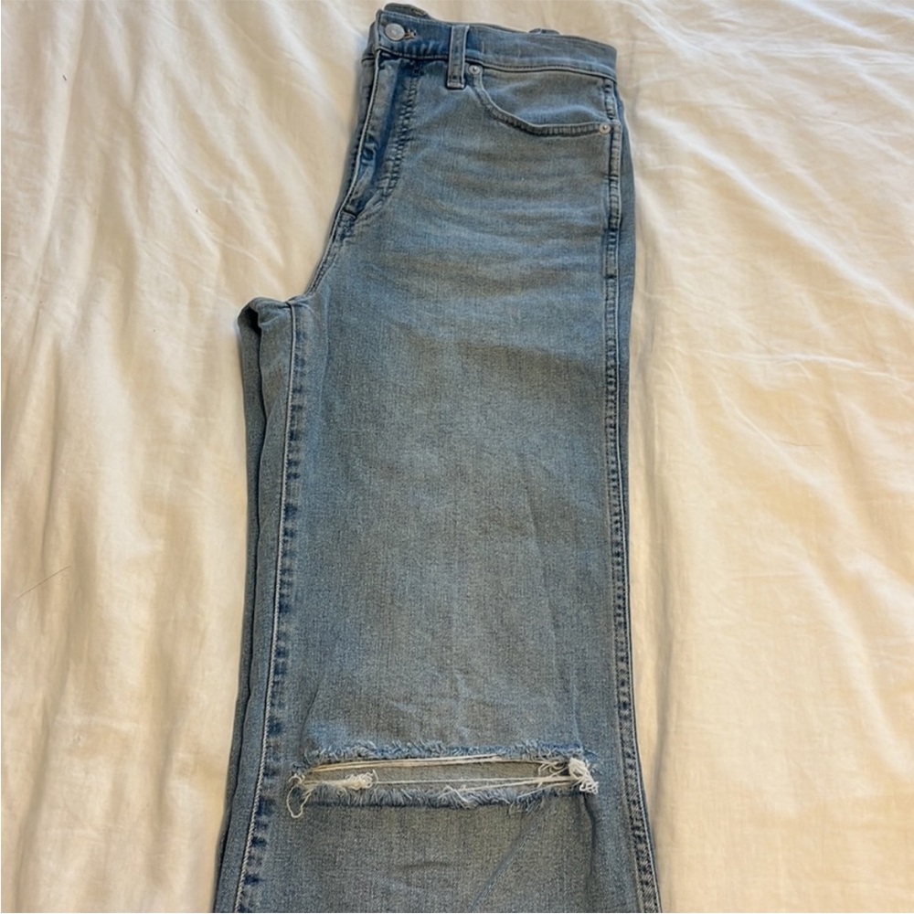 Madewell Flare Knee Rip Jeans - Picture 8 of 9